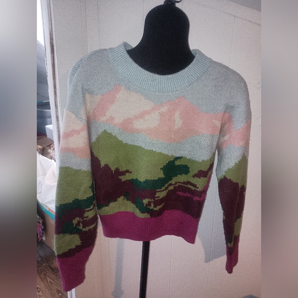 Scenic Patterned Sweater